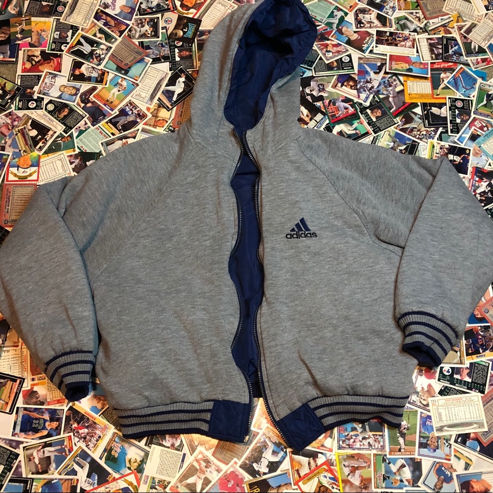 Vintage adidas  reversible hoodie